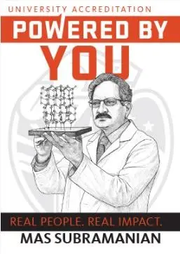 OSU Accreditation trading card of Mas Subramanian 